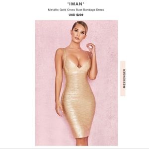 House of CB size M - Iman Gold Bandage Dress